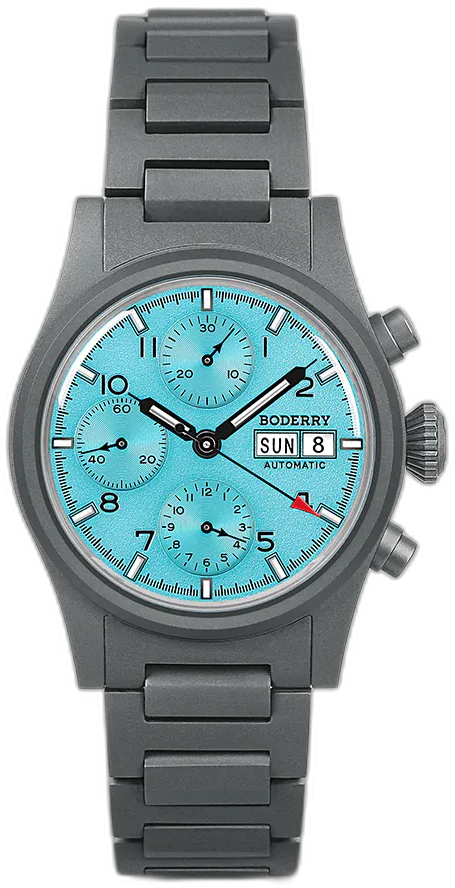 Boderry LANDMASTER Chronograph – Titanium Automatic Tritium Field Watch