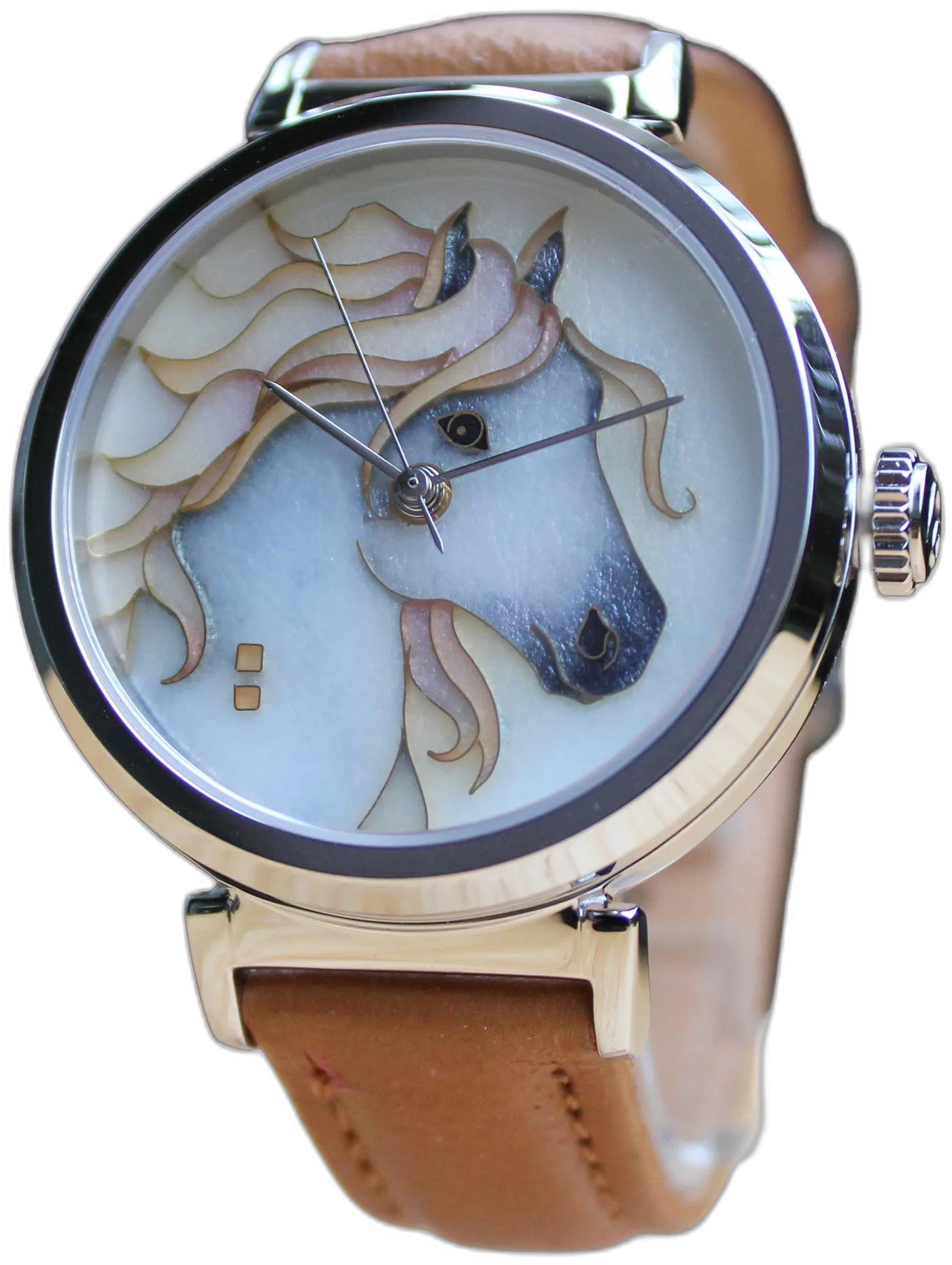 Celeste Watch Company Cloisonné Horse "Lacy" by Merry-Lee Rae - 38mm Swiss Automatic