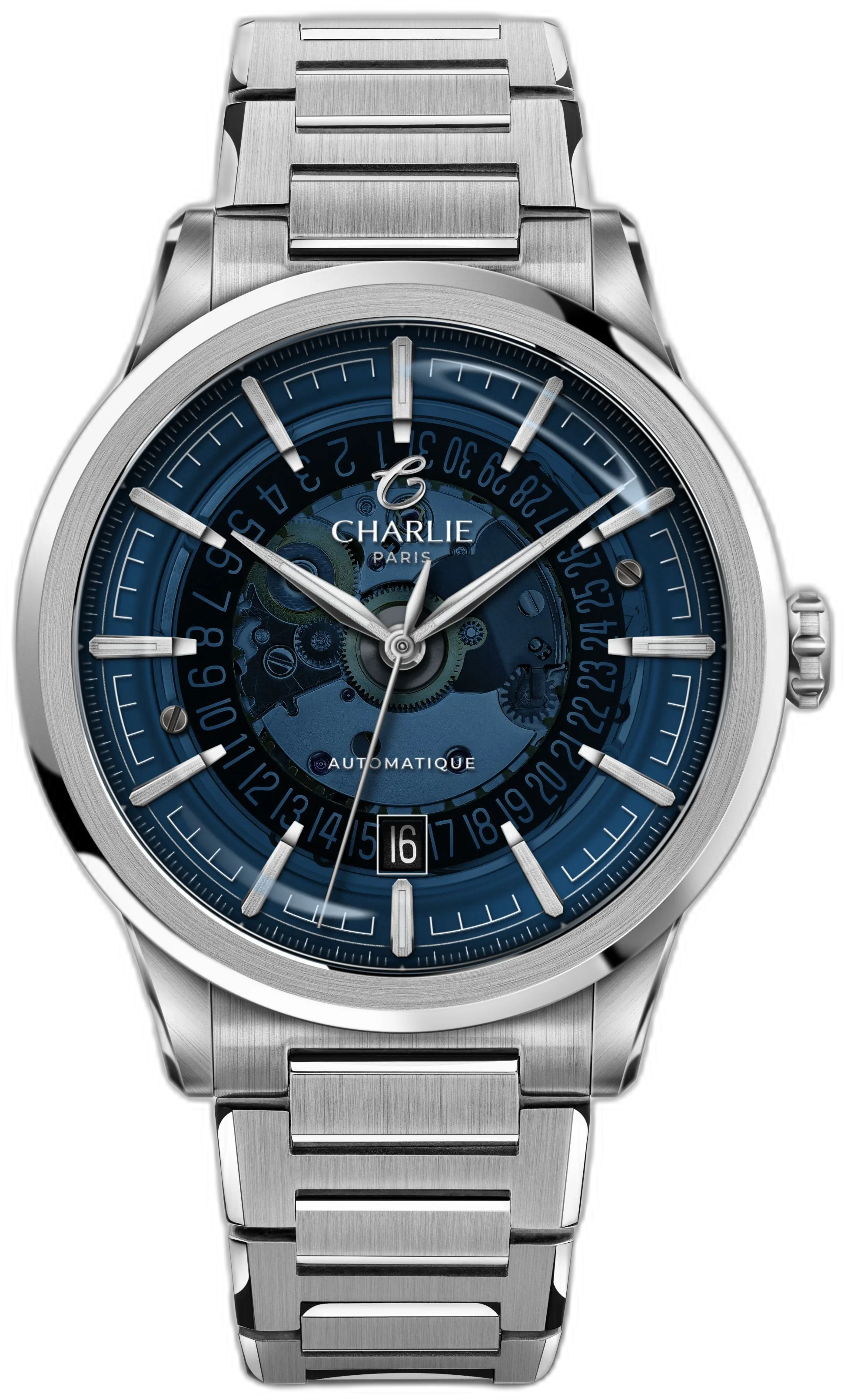 Charlie Paris Watches ALLIANCE - Saphir (39.5mm steel automatic)