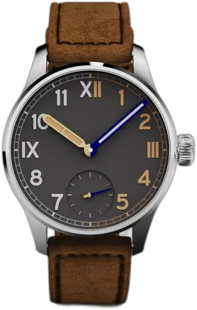 Dekla Military Vintage Cali 40mm Ruthenium Sub-Dial