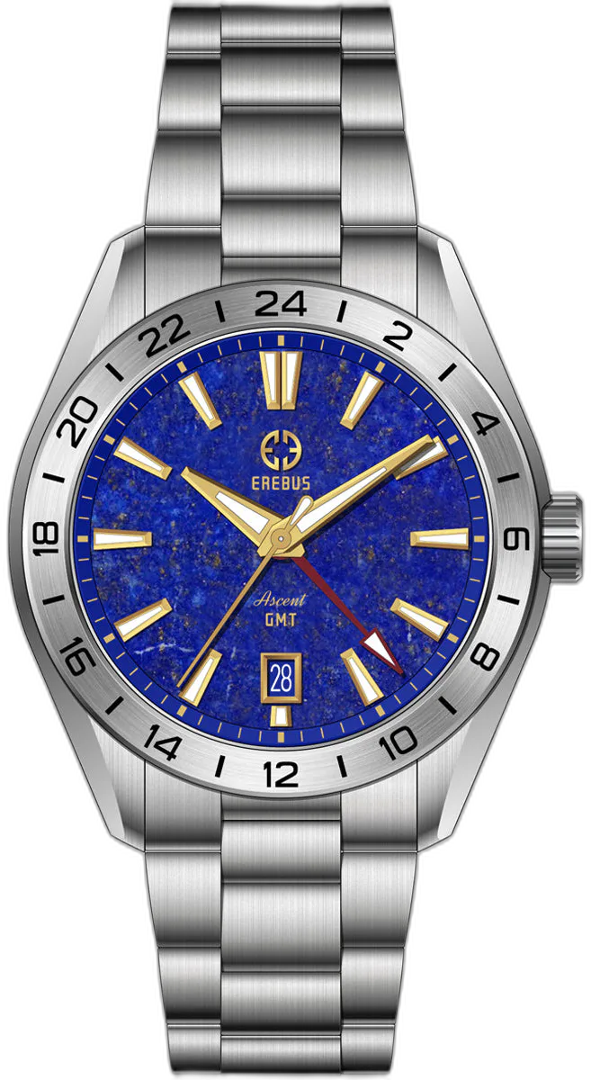 Erebus Watches ASCENT 40 GMT Lapis Gilt