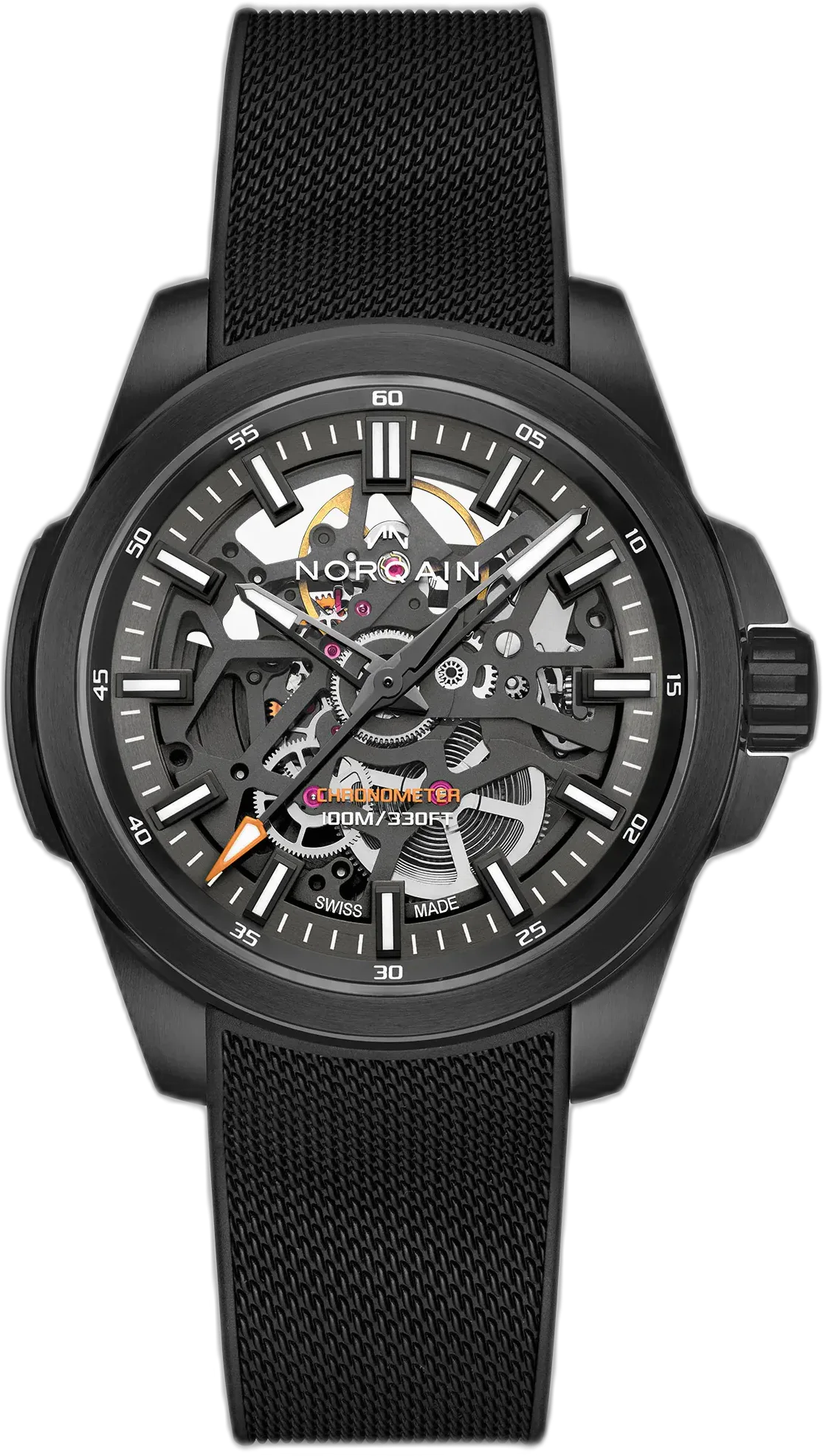 Independence Skeleton 40mm DLC Anthracite Orange
