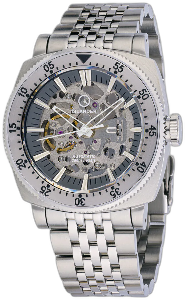 Islander Baiting Hollow Steel Skeleton Dive Watch