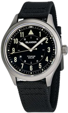 Islander Babylon HV1000 Titanium Solar Field Watch with Black Dial #ISL-333