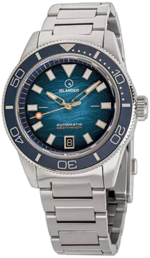 Islander Bayport Automatic Dive Watch with Blue Wave Dial #ISL-311
