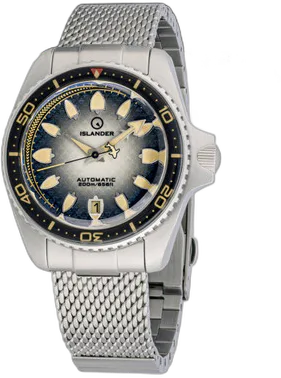 Islander Hudson "Harpoon Diver" 40mm Watch with Degrading Black Dial #ISL-302