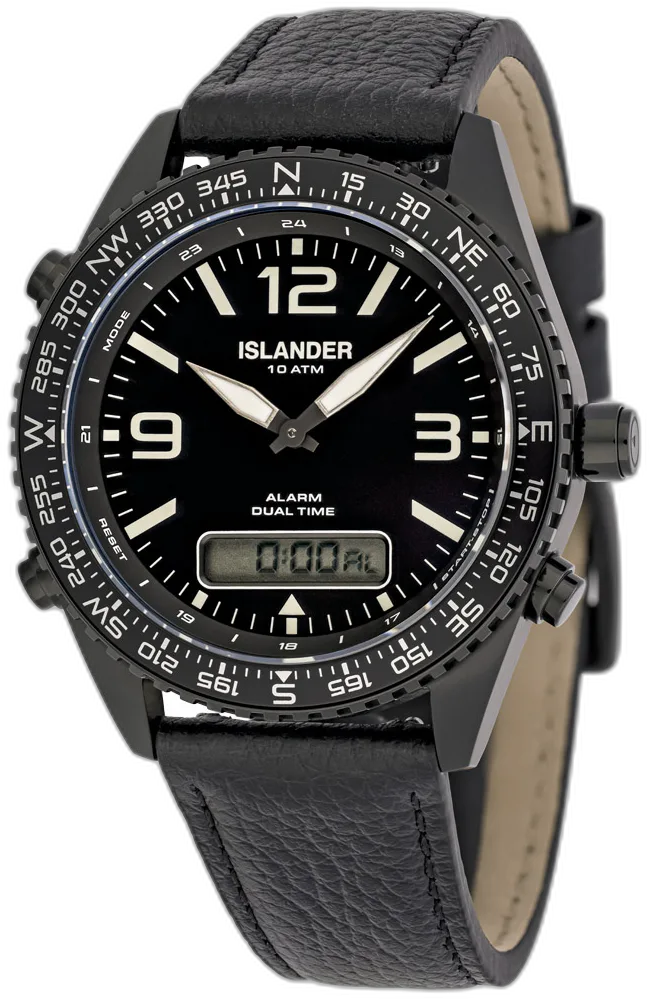 Islander Rocky Point PVD Analog-Digital Watch with Black Dial #ISL-331