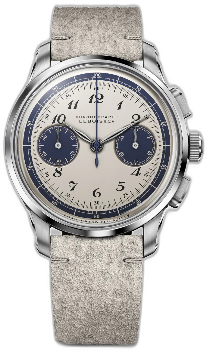 Lebois & Co Atelier Chronograph 324.552 'Bleu sur Blanc'