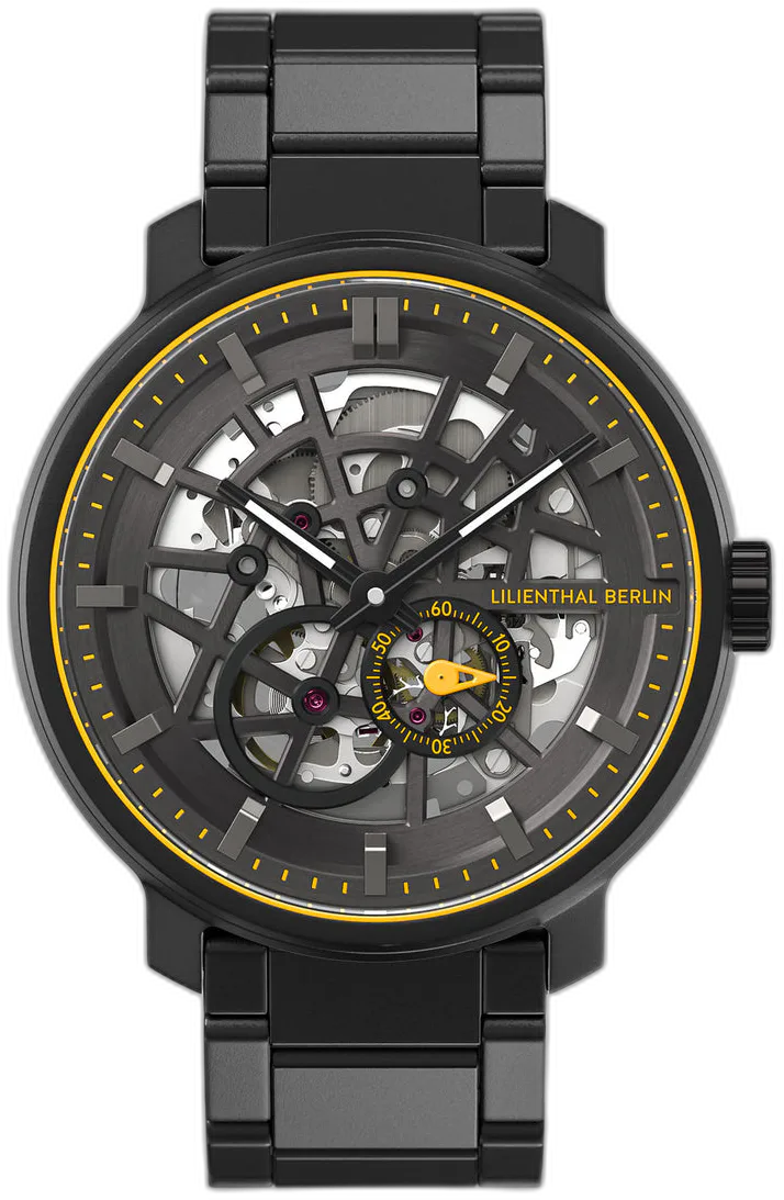 Lilienthal Berlin Neolux Skeleton Black Orange Stainless Steel Ndash Lilienthal Berlin North America