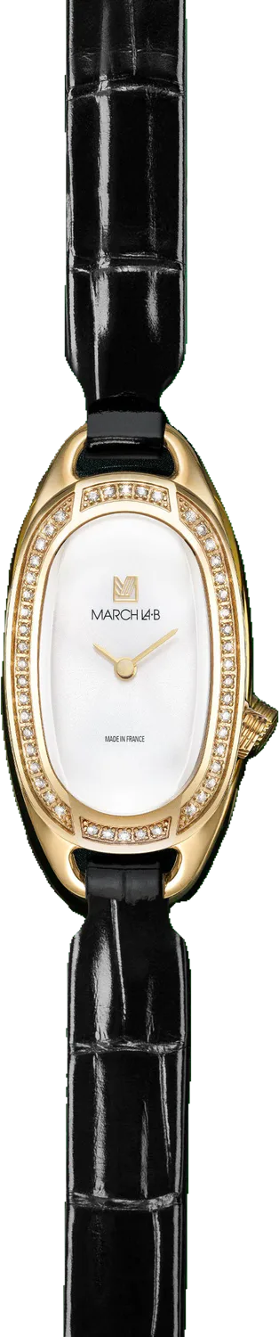 March LA.B Oblongue Diamants Or 18 Carats