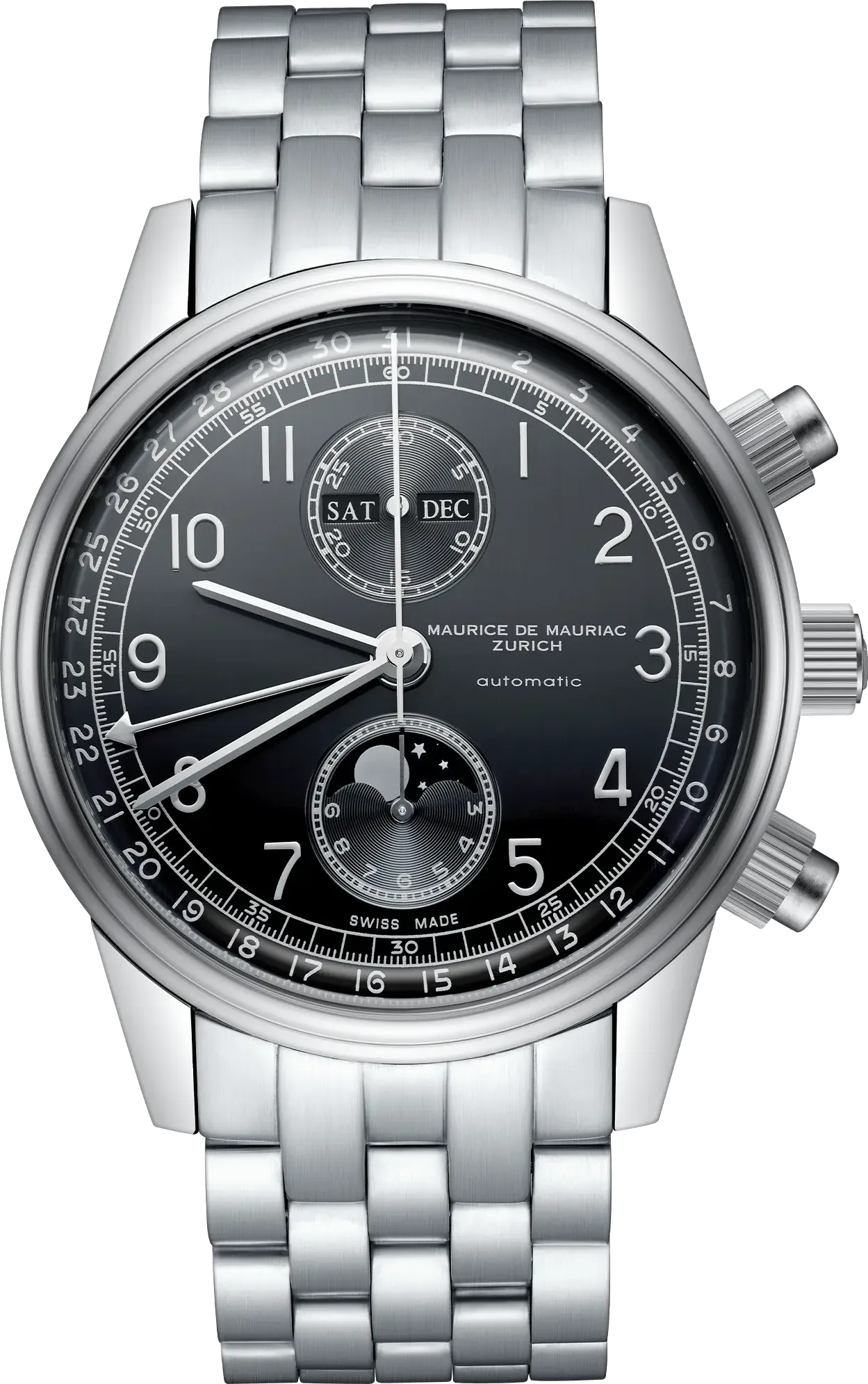 Maurice de Mauriac Chrono Modern Moon full Steel