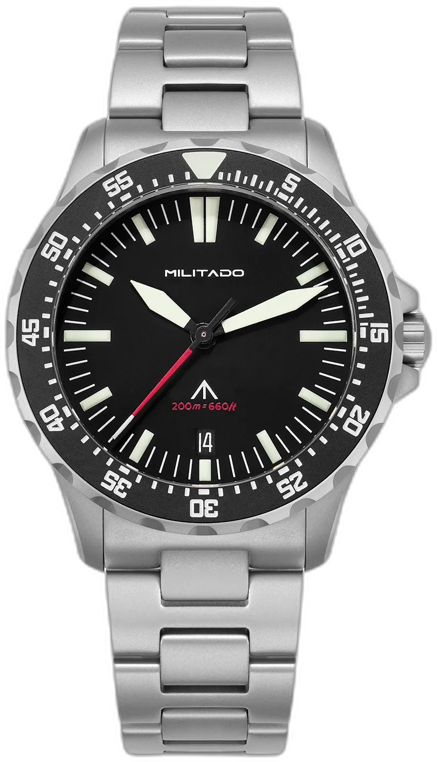 Militado 39mm Dive Watch Sapphire Crystal Military Watch ML16