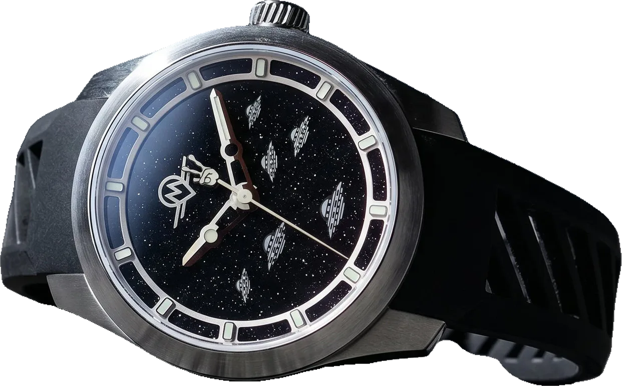 Monro Adventure Watches EARLY VIP ACCESS - MONRO LUNA ADVENTURE MLA-WCP WE COME IN PEACE, 9039 Automatic Watch, 39mm EPDM Rubber