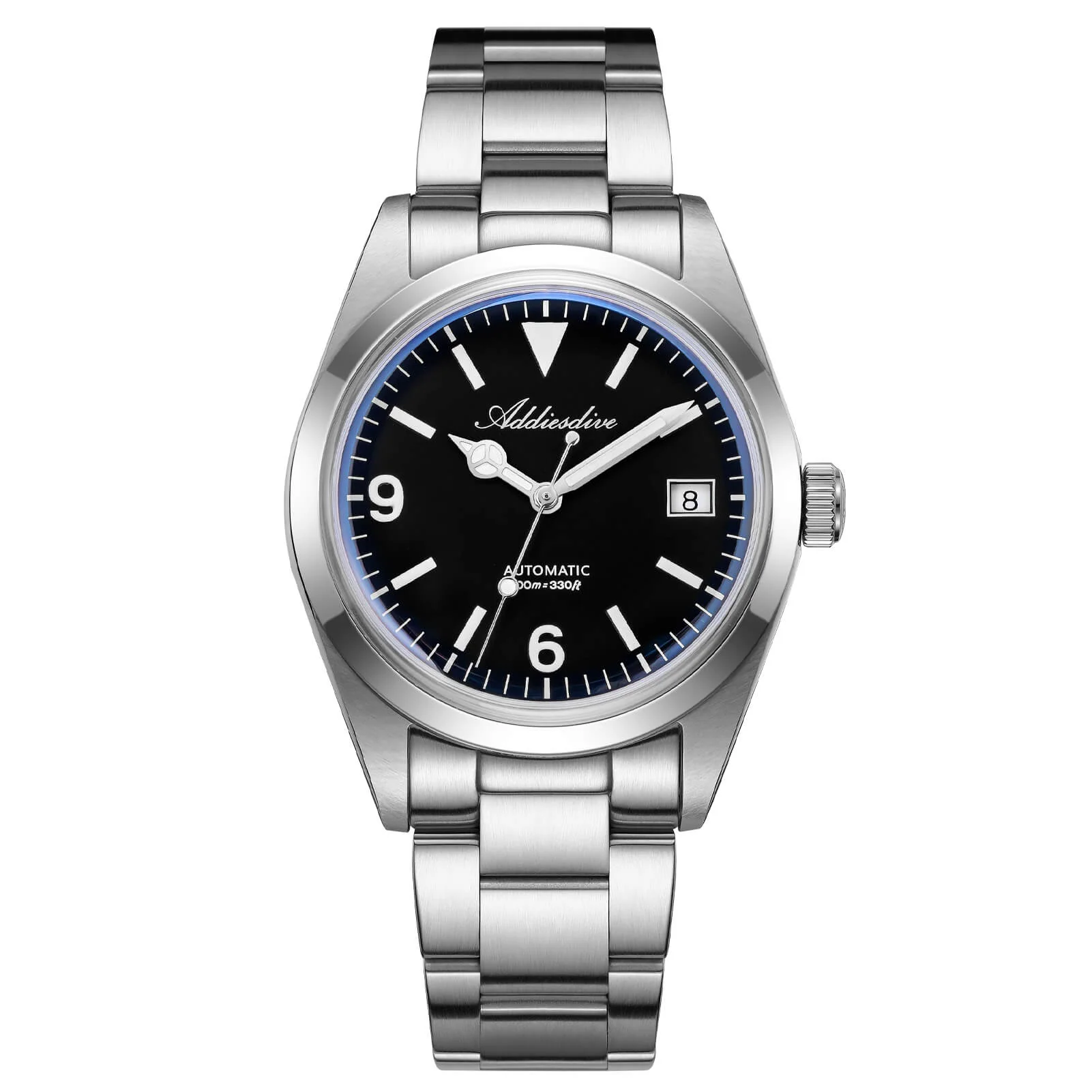Addiesdive 36mm ST2130 Automatic Explorer Style Sapphire Bubble Crystal Watch AD2556