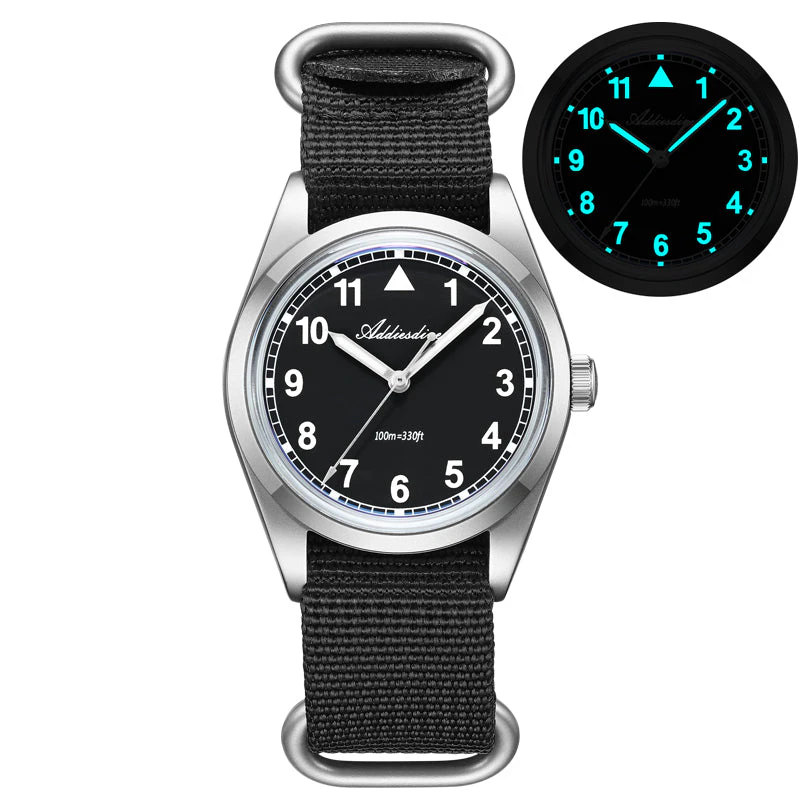 Addiesdive 36mm VH31 Retro Pilot Field Watch AD2079