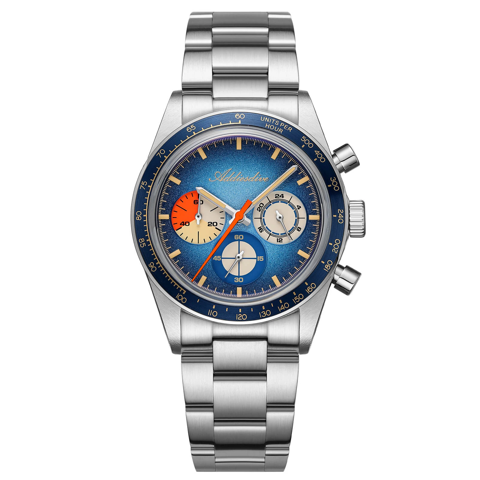 Addiesdive 37mm Luxury Quartz Chronograph Watch AD2551