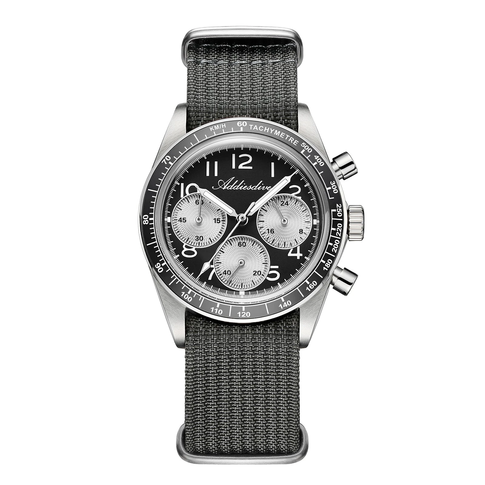 Addiesdive 37mm VK63/0S20 Triple-Register Chronograph Watch AD2517/AD2543