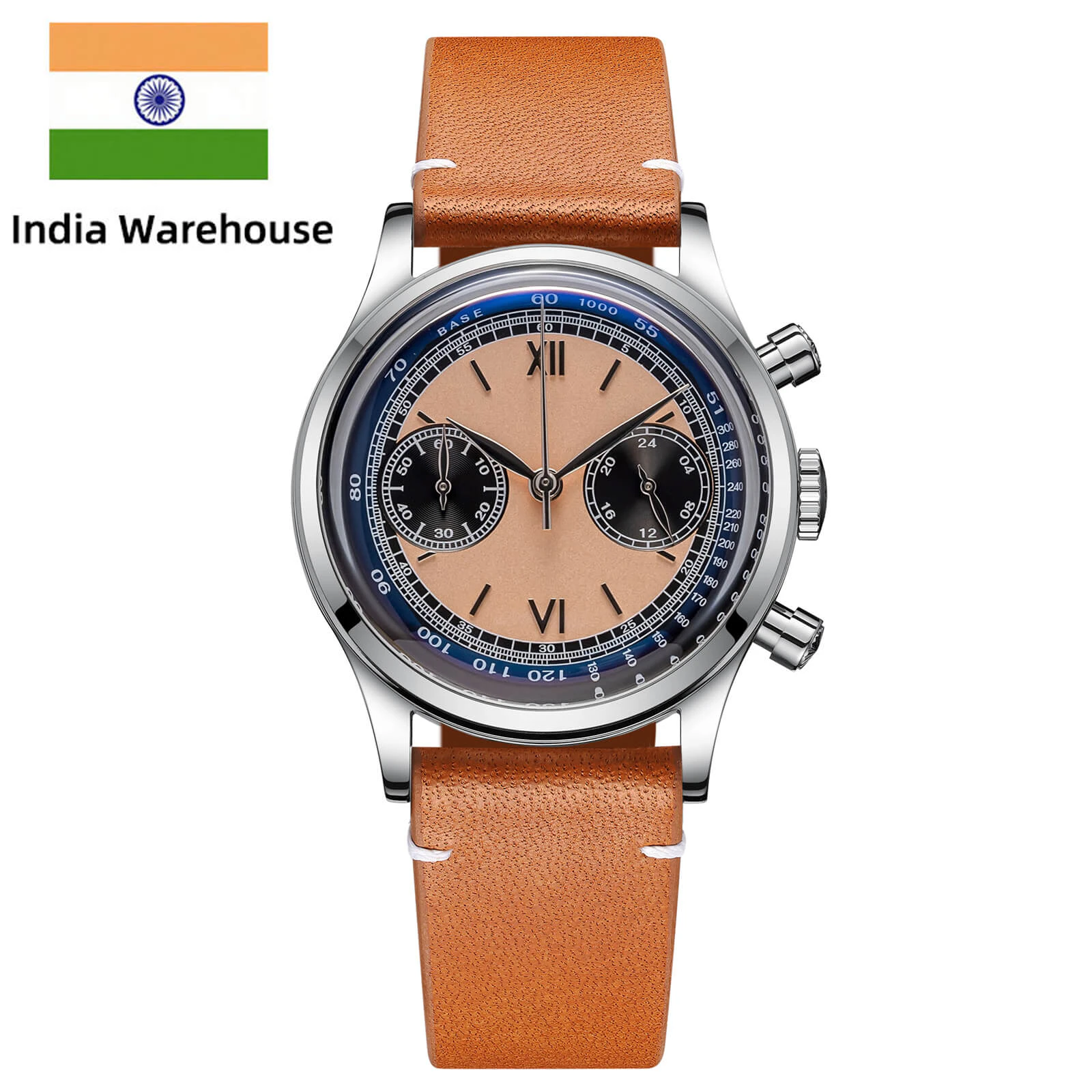 Addiesdive Panda BB Chronograph Retro Men Watch 38mm Quartz Watch