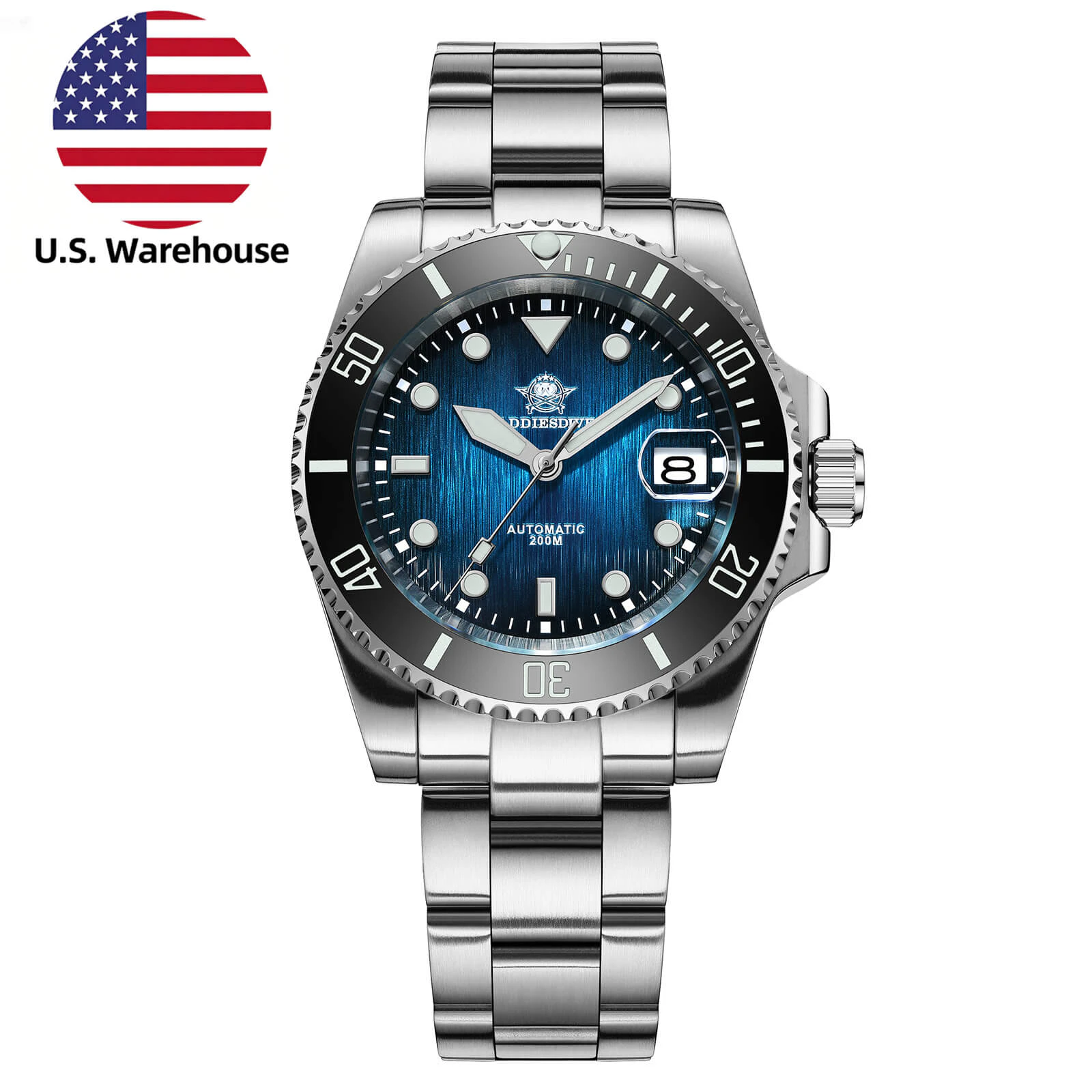 Addiesdive Stainless Steel Sub Dive Watch AD2536
