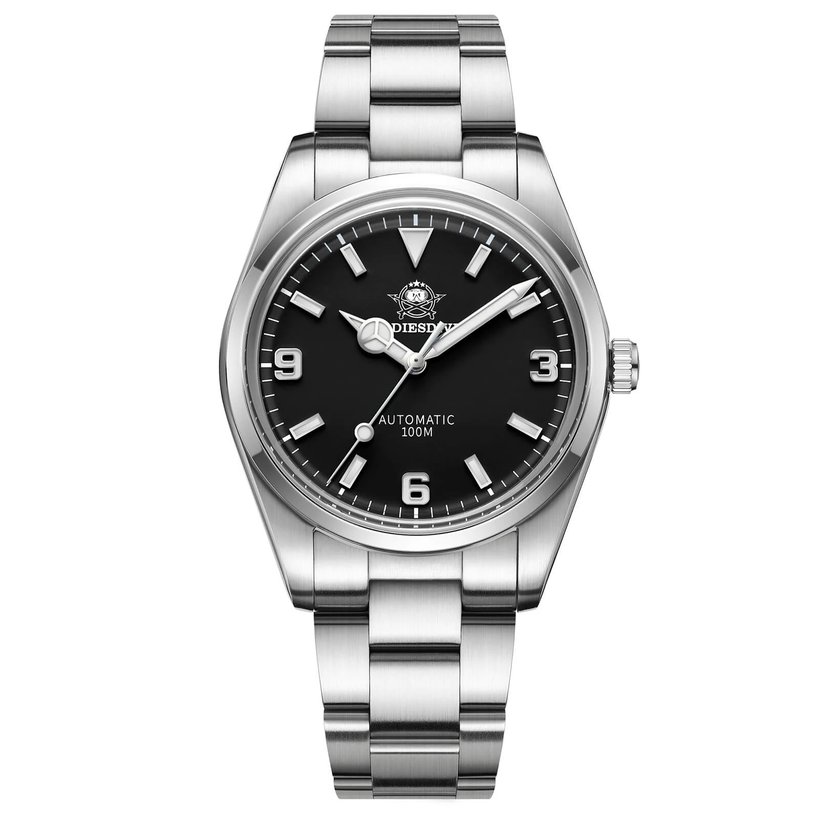 Addiesdive 38mm Domed Crystal Explore Watch 100M
