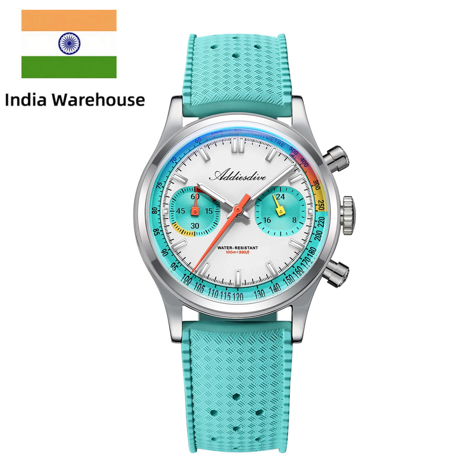 Addiesdive 38mm VK64 Racing-Inspired Chronograph Watch AD2529