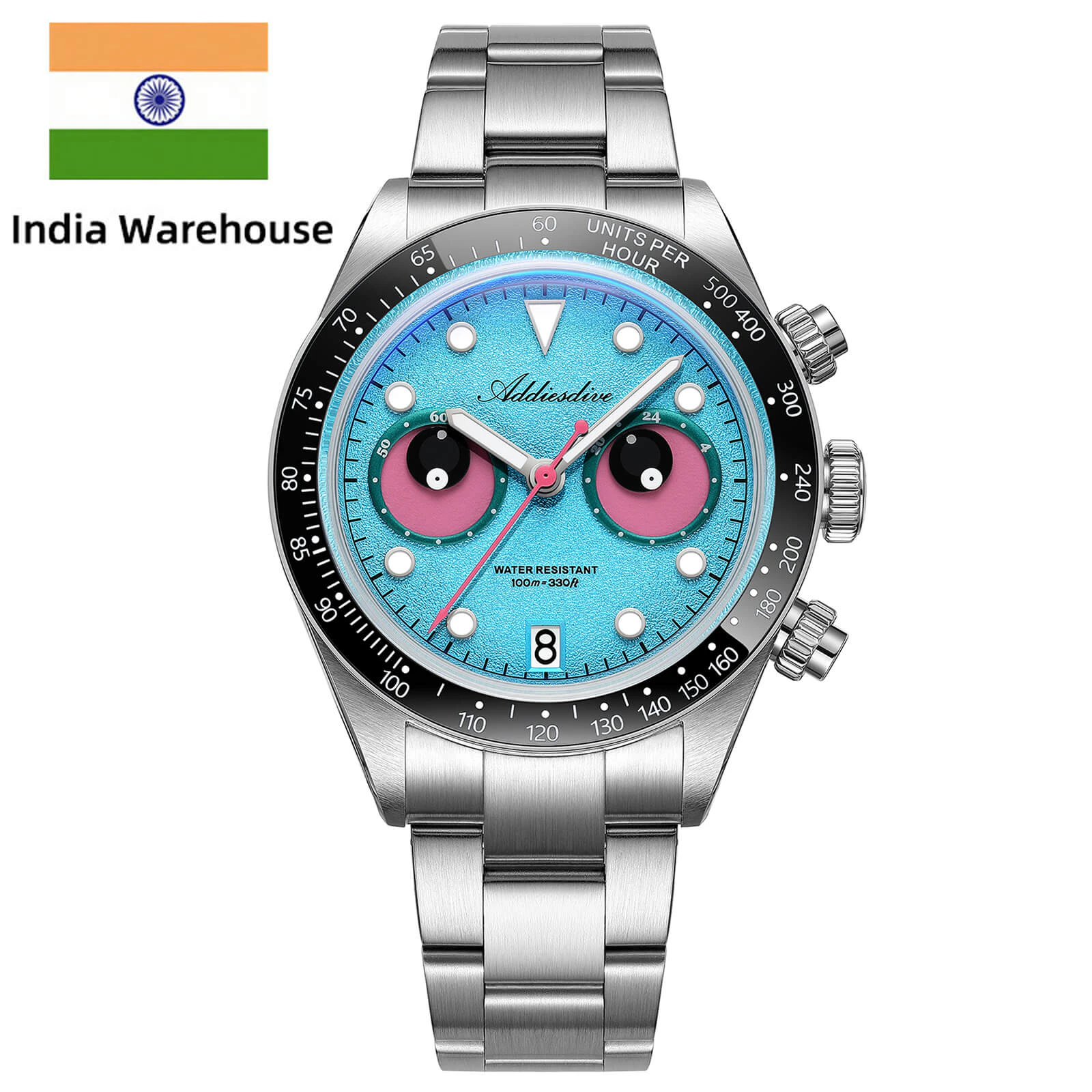Addiesdive 40mm VK64 Quartz Chronograph Watch AD2557