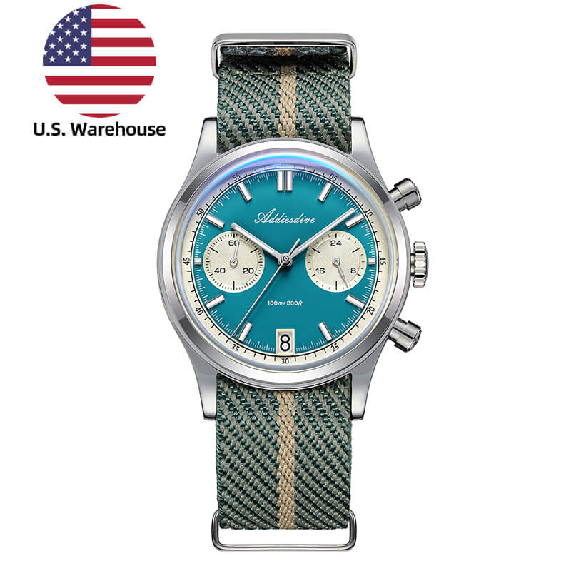 Addiesdive U.S. -ADDIESDIVE 38mm 0S21 Chronograph Watch AD2542