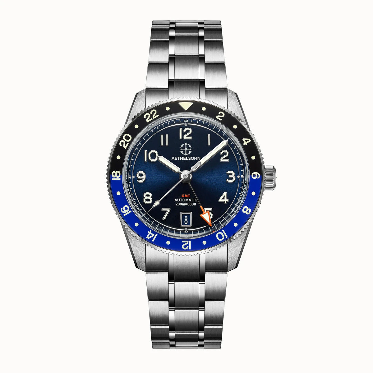 AETHELSOHN Horizon Azure GMT - Blue Dial Automatic Watch with Dual Time