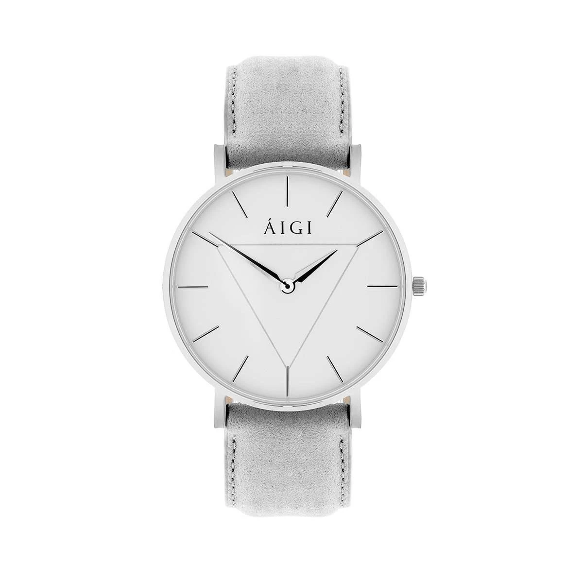 Aigi Watches Glacier 36MM Grey Suede