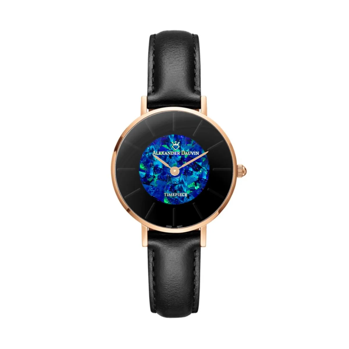 Alexander Dauvin Dark Lumiere Pedy Blue Opal Watch 28mm