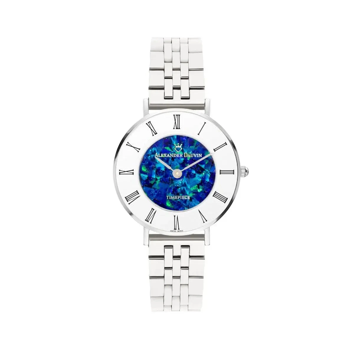 Alexander Dauvin Le Petite Ridge Blue Opal Watch – 28mm