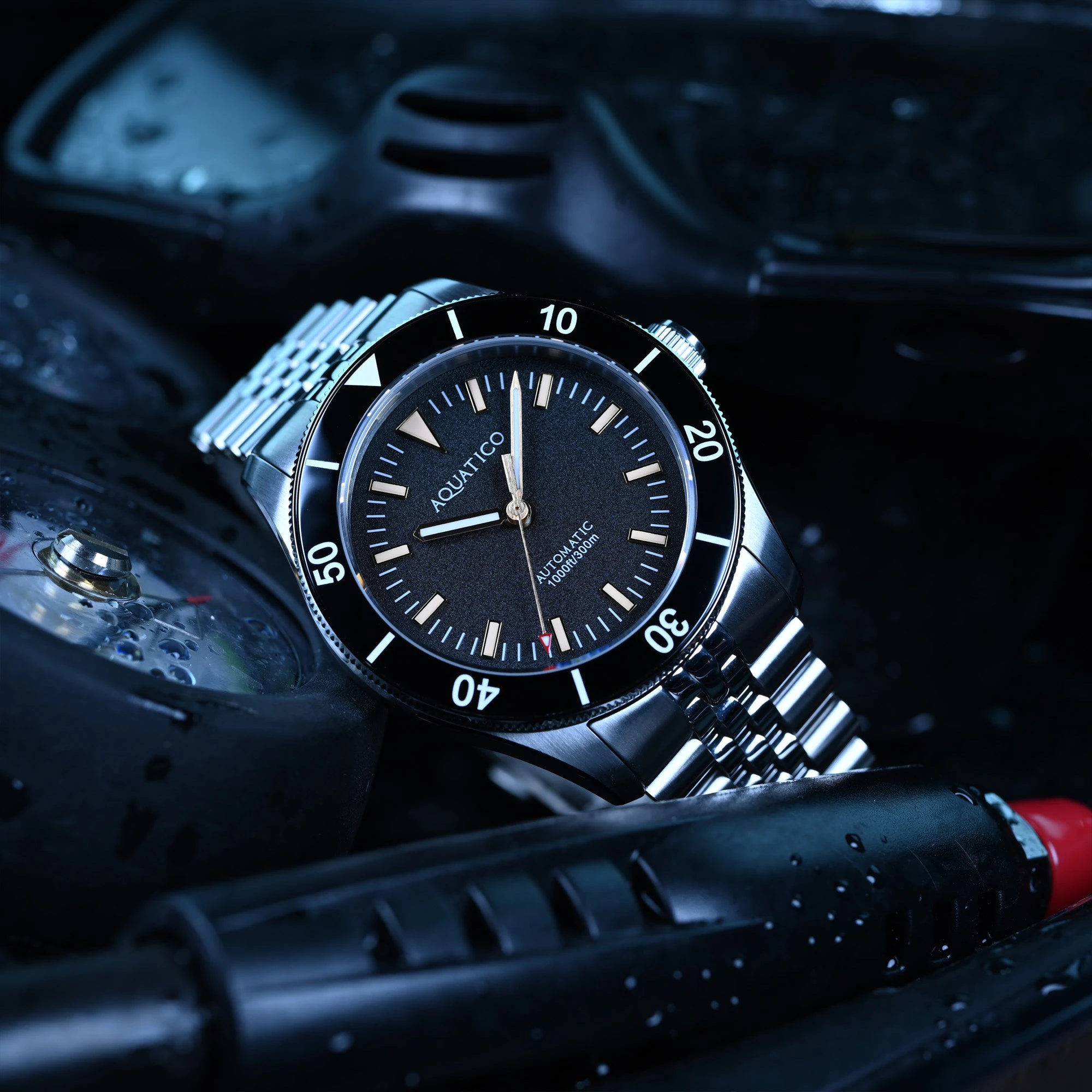 Aquatico Pacific Diver Automatic Black Dial No Date