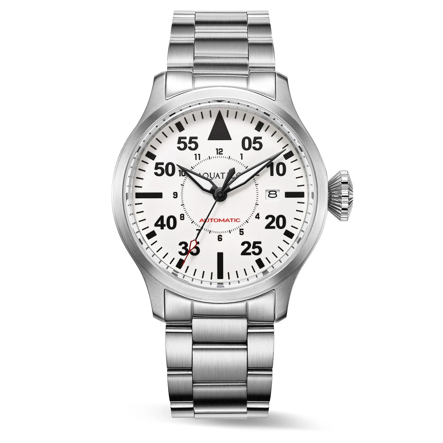 Aquatico Horizon Hawk Full Lume White Dial Automatic Pilot Watch
