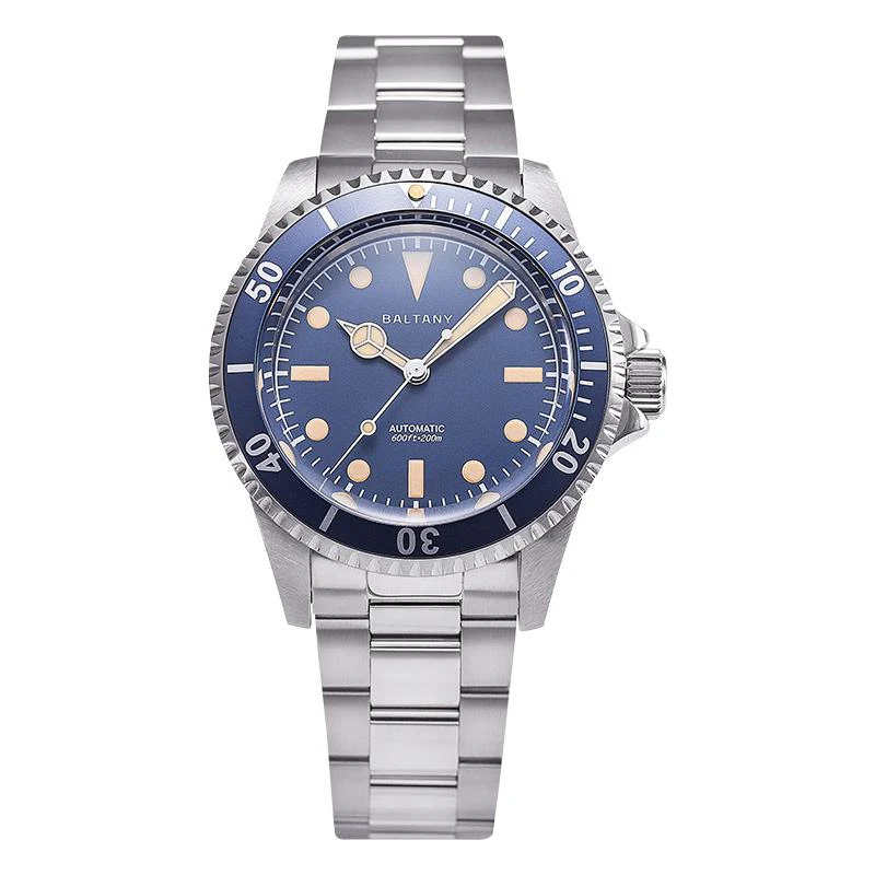 Baltany 39mm Baltany ST2130 Automatic Retro Diver Watch D3043AB
