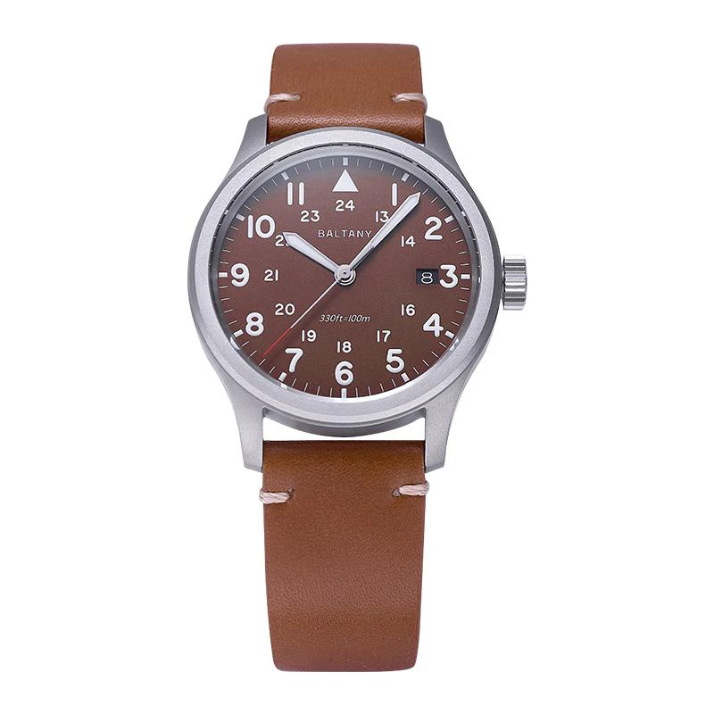 Baltany Micro Brand Retro 39MM Date Men Quartz Field Watch S2082