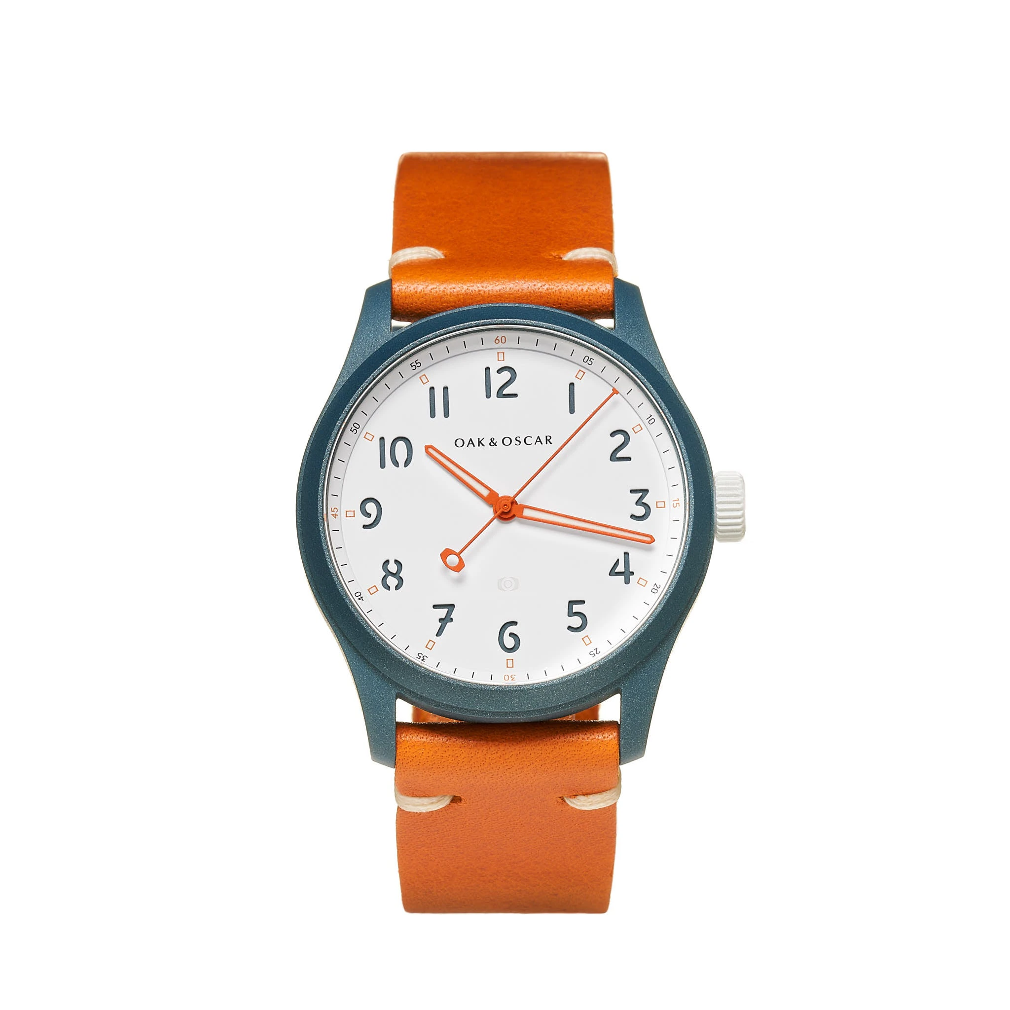 Oak & Oscar Batch Nº2 — Matte Navy with burnt orange lume