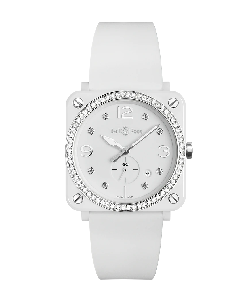 Bell & Ross BRS WHITE CERAMIC DIAMONDS