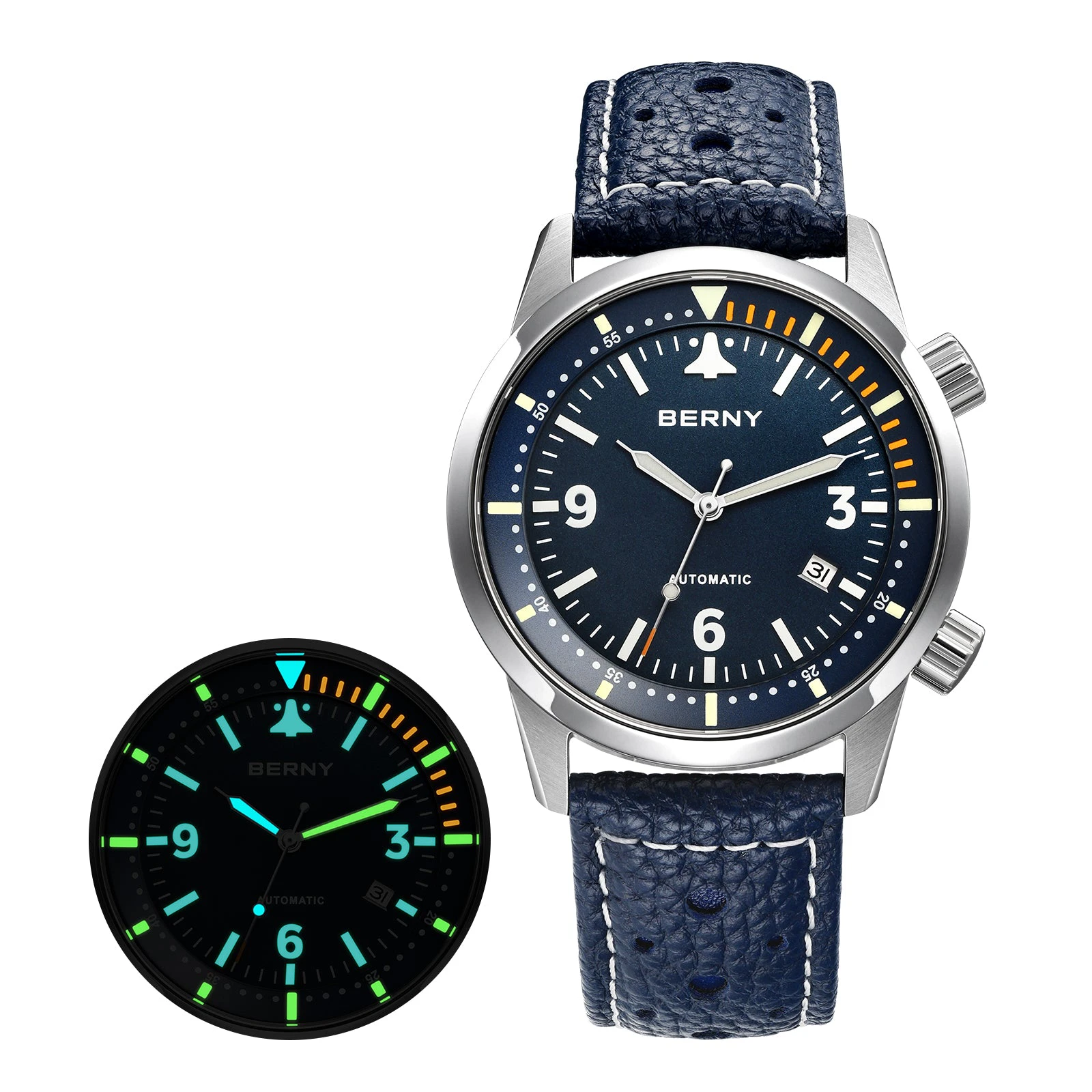 BERNY BERNY-Men Automatic Aviation Watch-AM169M