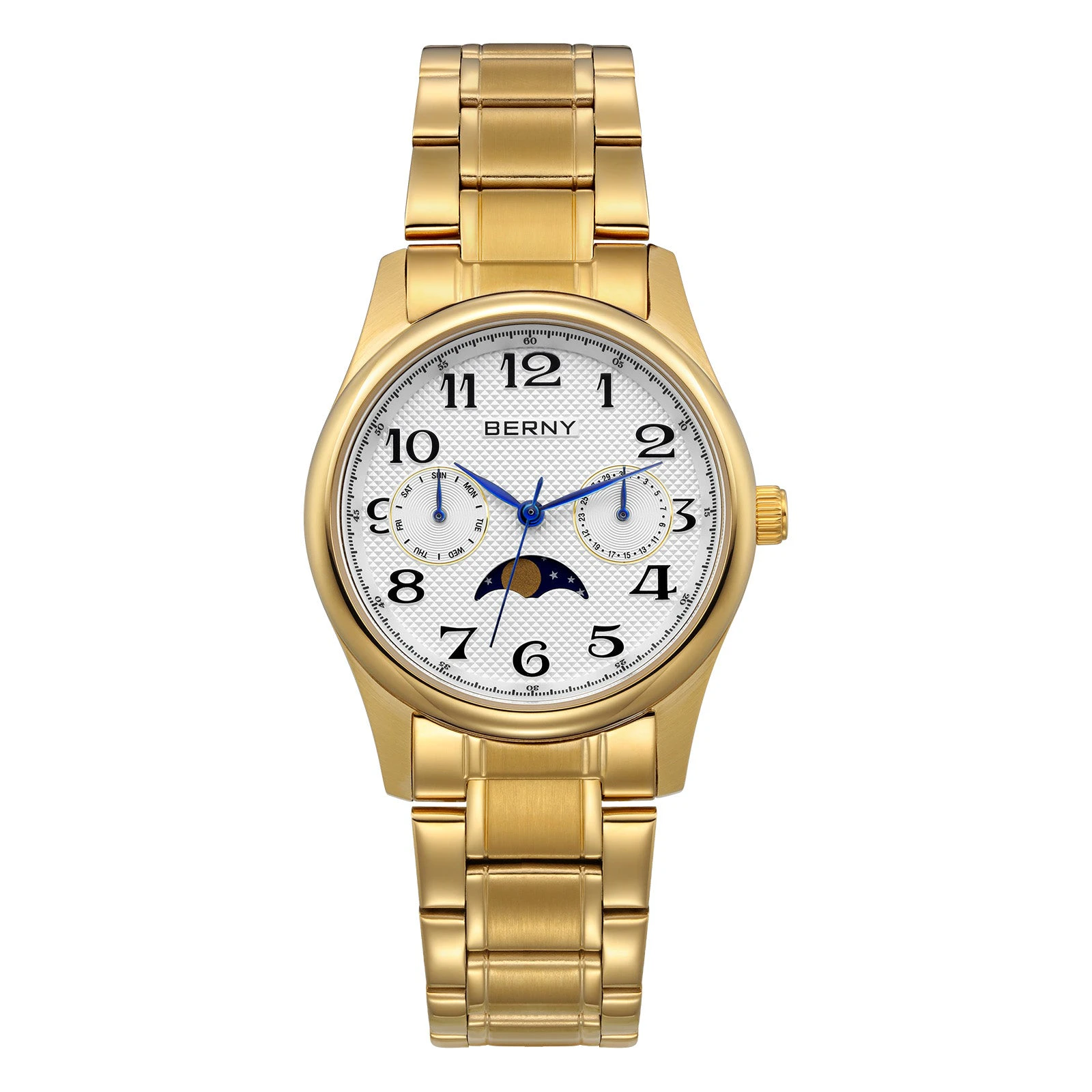 BERNY BERNY-Women Quartz Moon Sun Watch-2191L