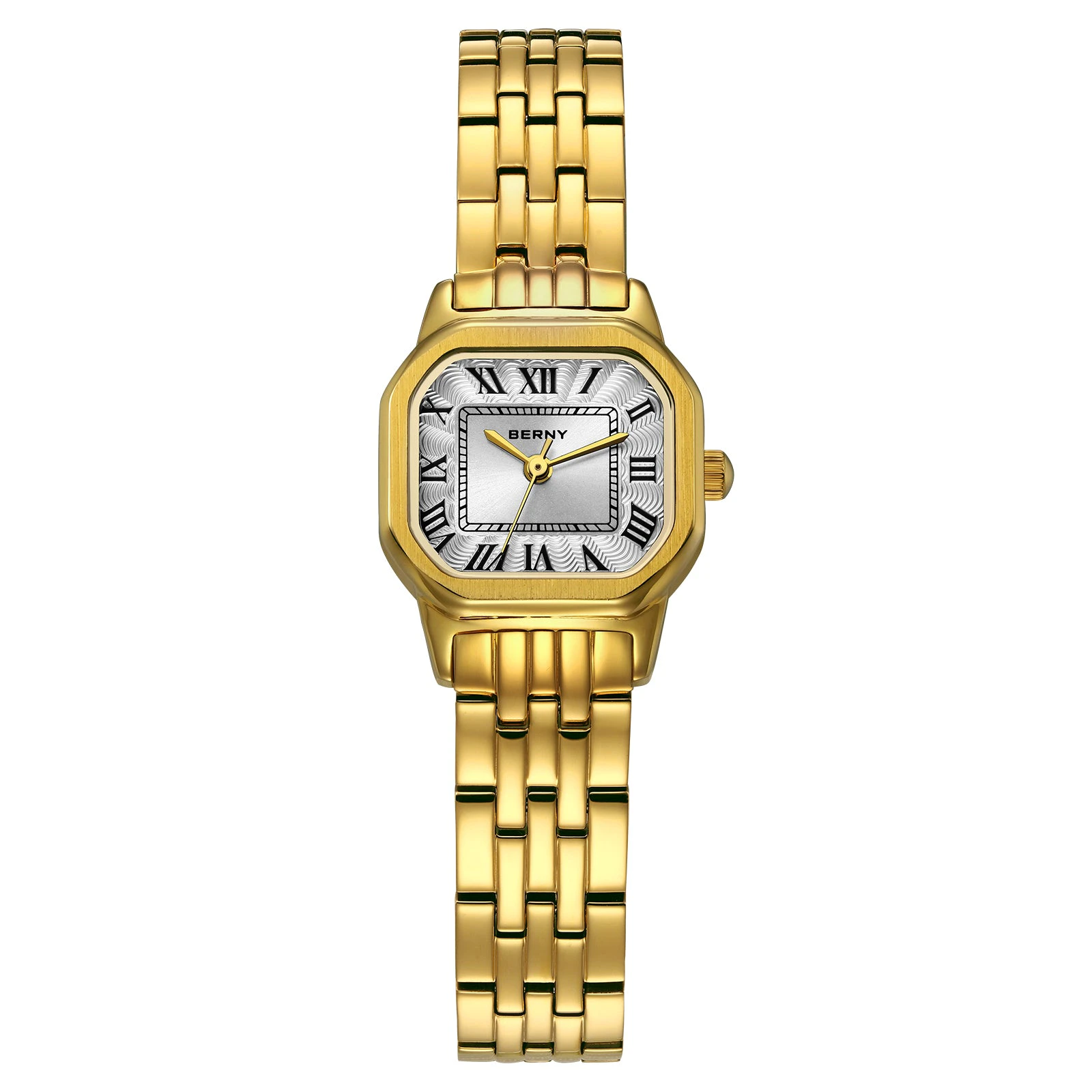 BERNY BERNY-Women Quartz Square Classic Gold Watch-2961L