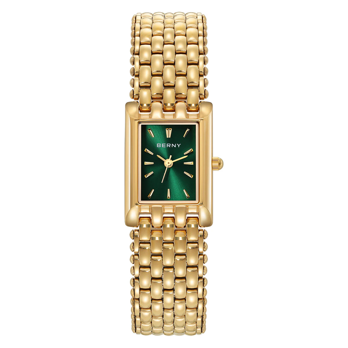 BERNY BERNY-Women Quartz Square Fashion Gold Watch-2166VL