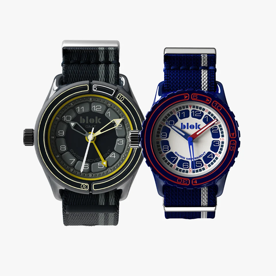 Blok Watches Black & Navy Bundle: BK33 & BK38