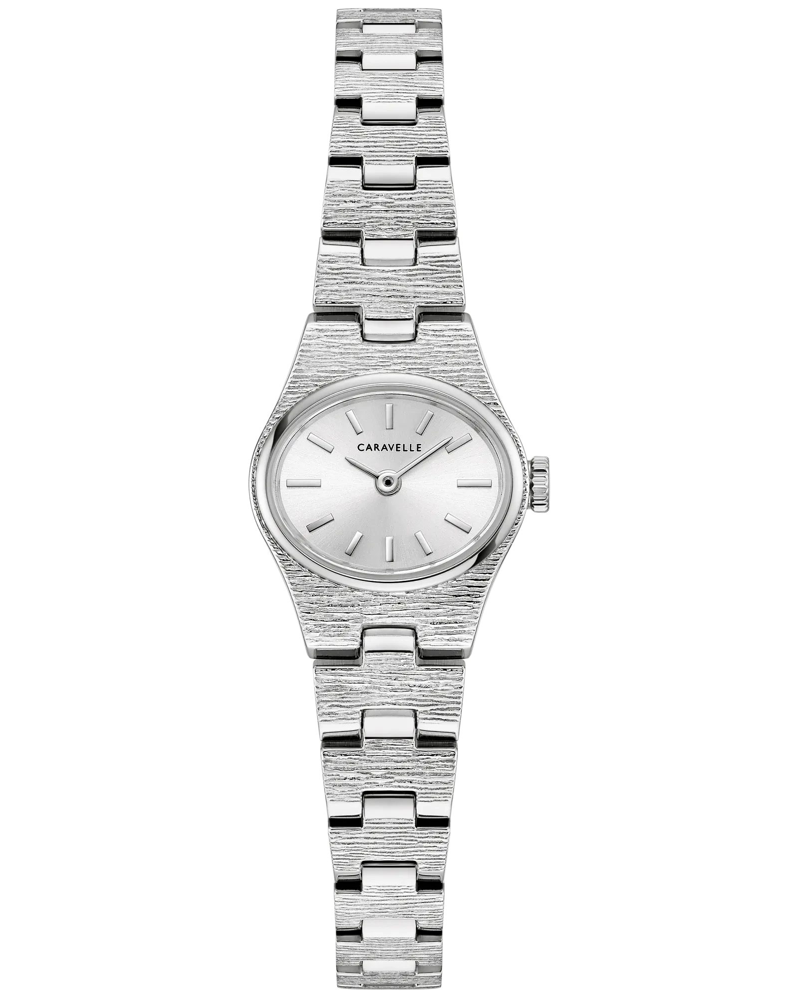 Bulova Silver-Tone Dial Stainless Steel Bracelet Vintage Dress 43L228