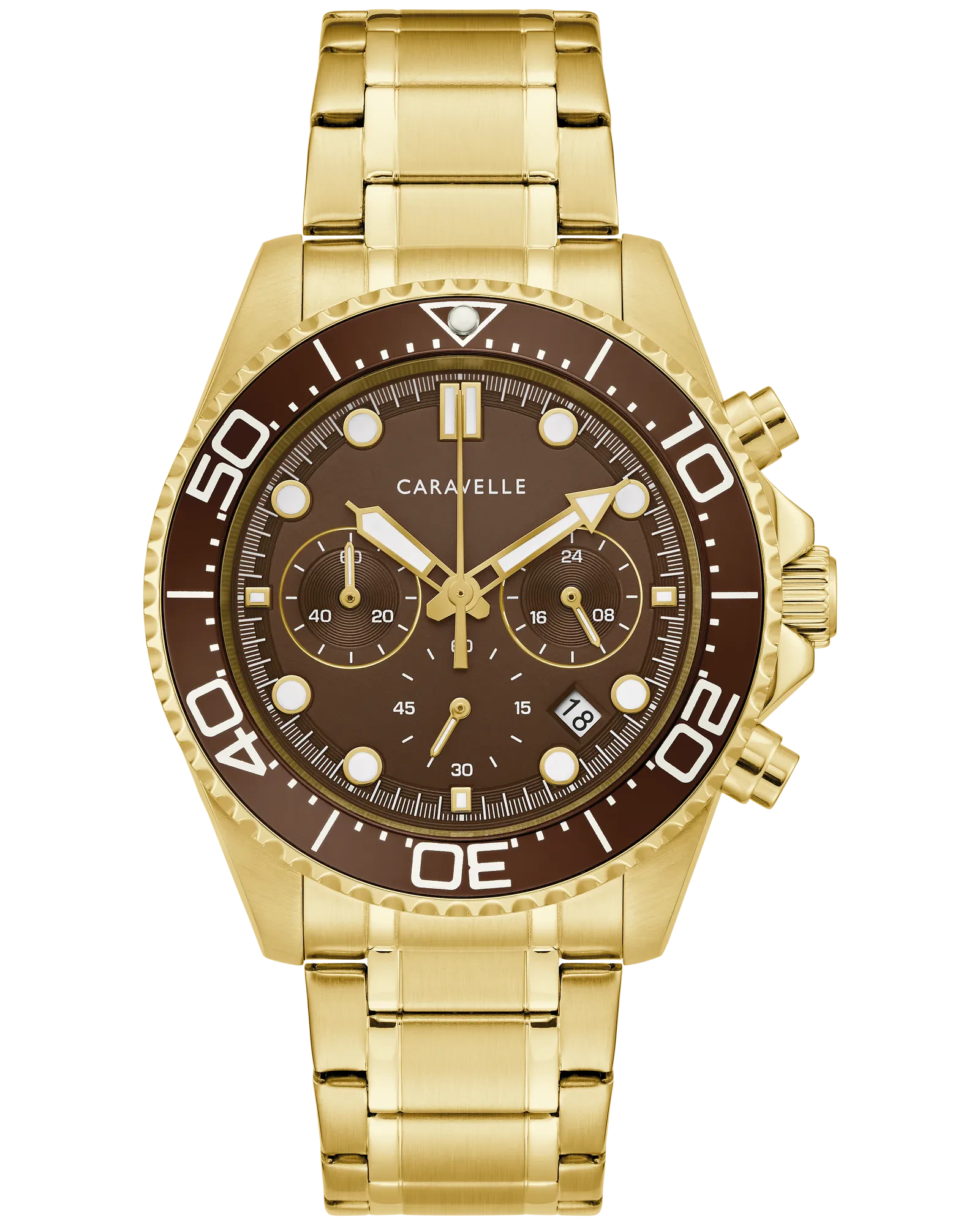 Bulova Brown Dial Stainless Steel Bracelet Sport 44B136