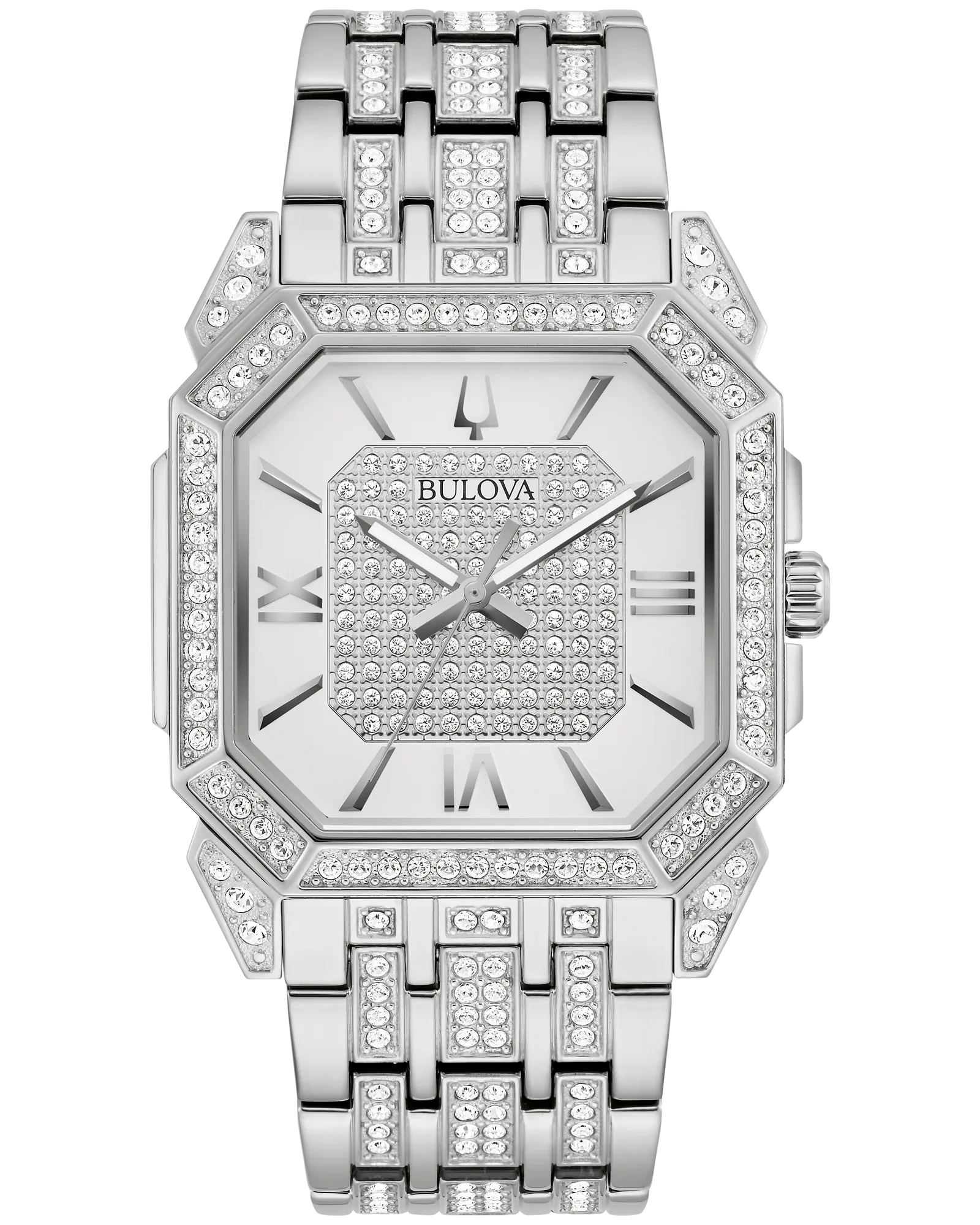 Bulova Silver-Tone Dial Stainless Steel Bracelet Octava 96A285