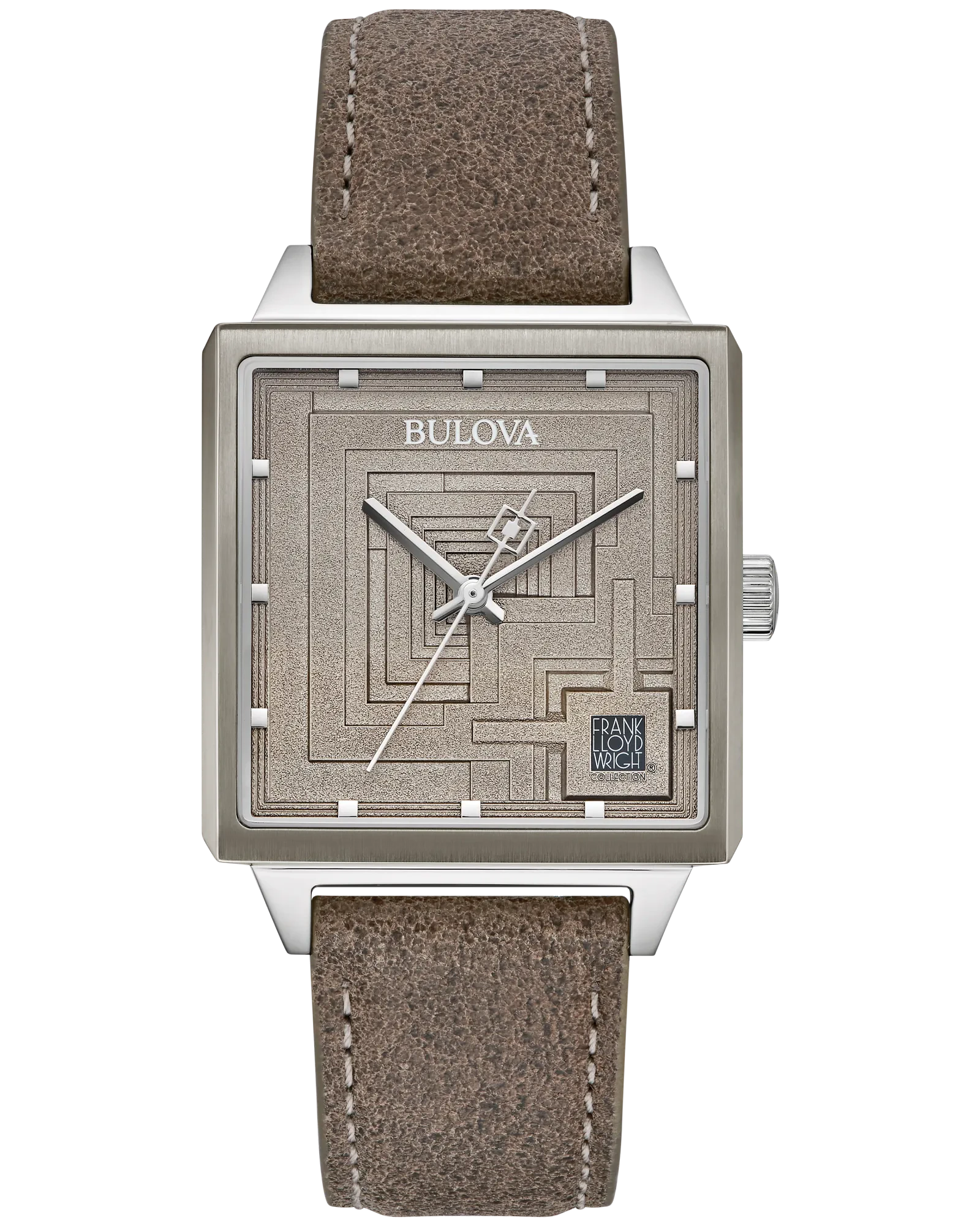 Bulova Gray Dial Leather Strap Ennis House 96A314