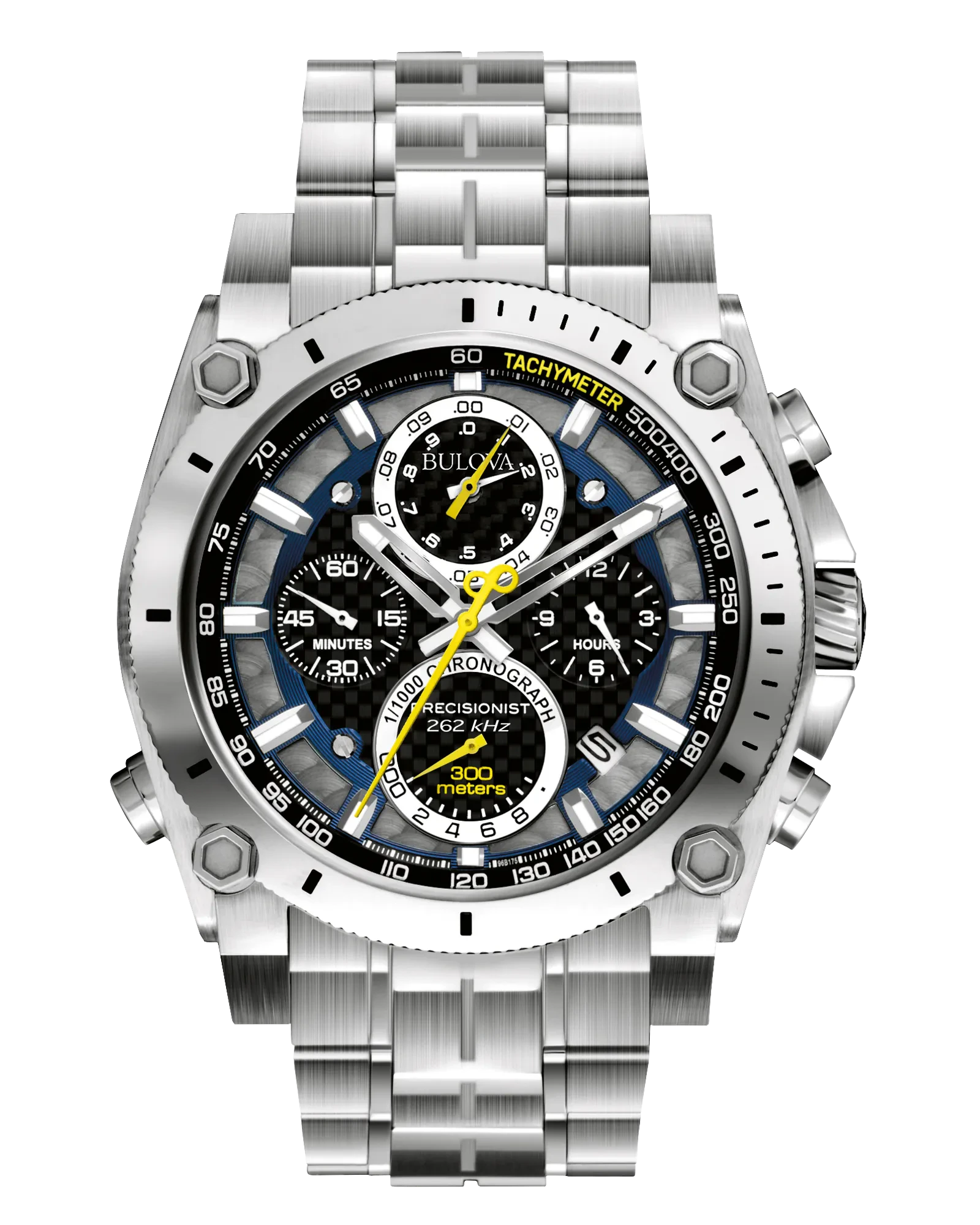 Bulova Icon Precisionist Men's Black Dial Stainless Steel Watch