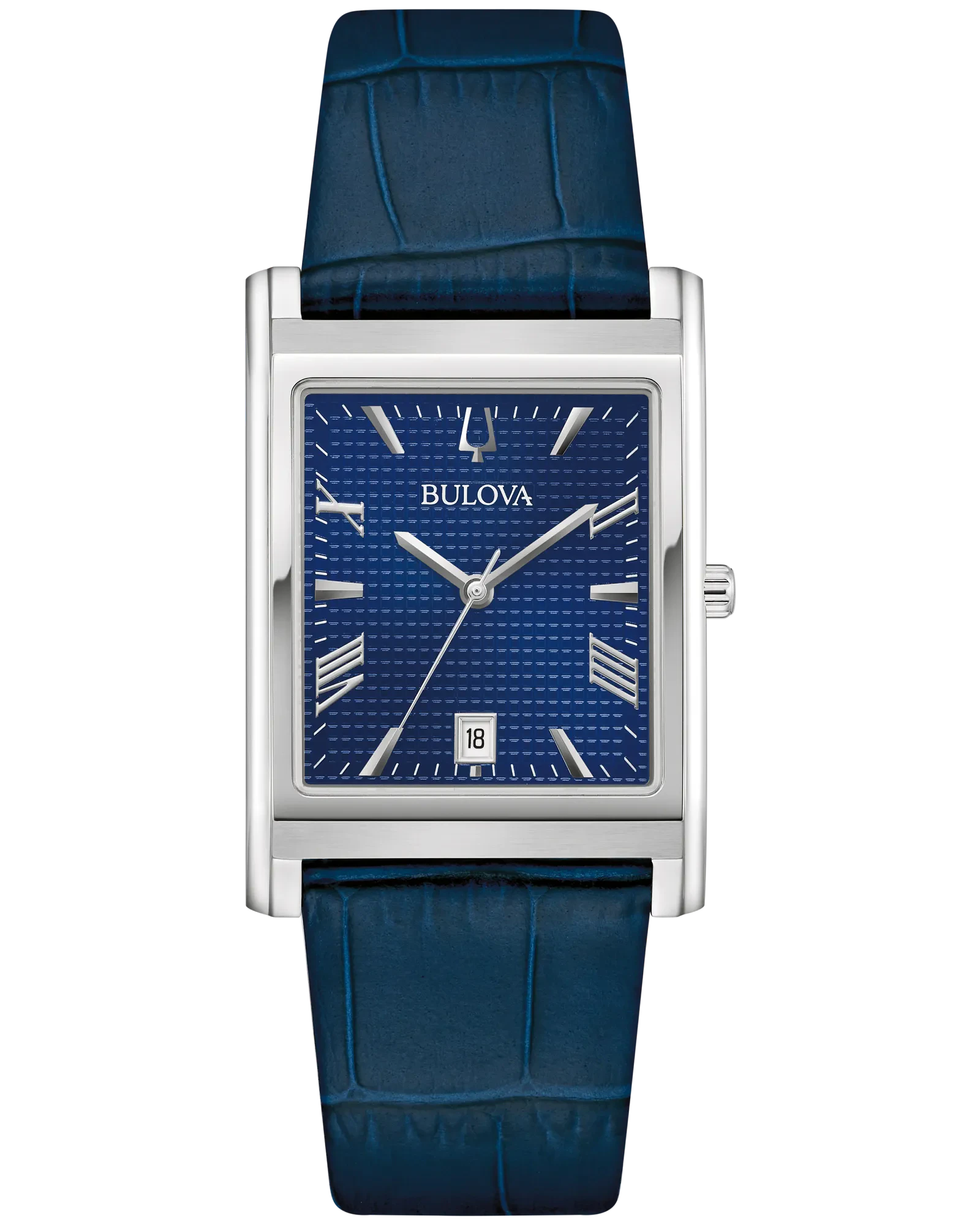 Bulova Blue Dial Leather Strap Classic 96B442