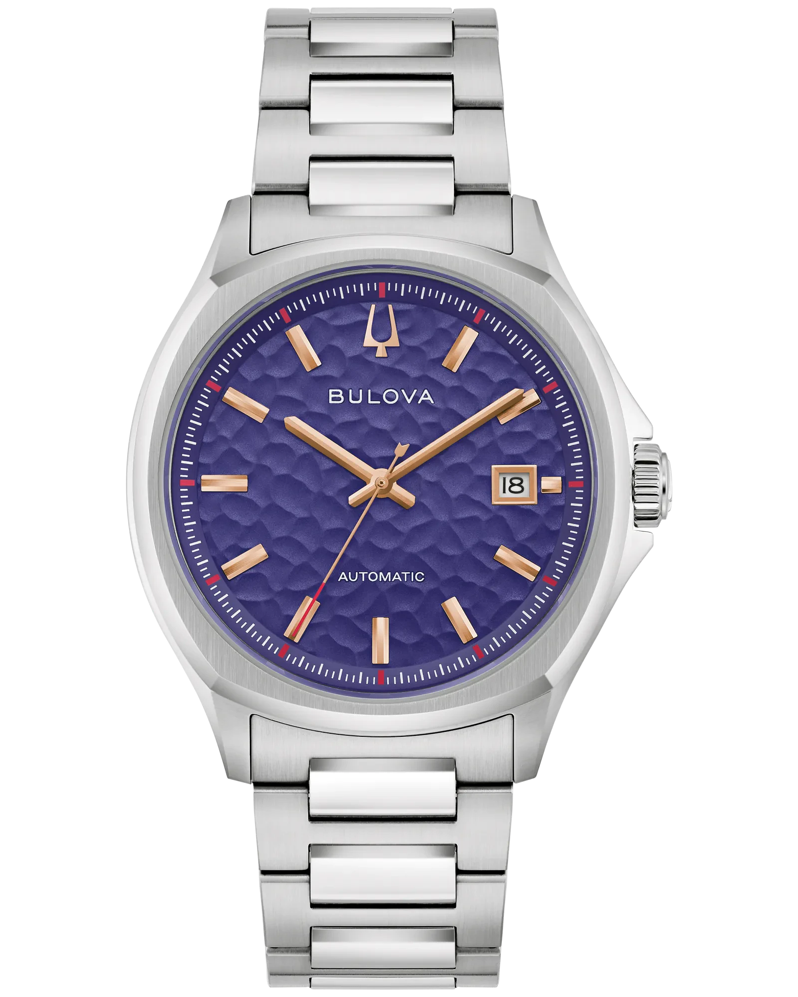 Bulova Purple Dial Stainless Steel Bracelet NYC 96B484