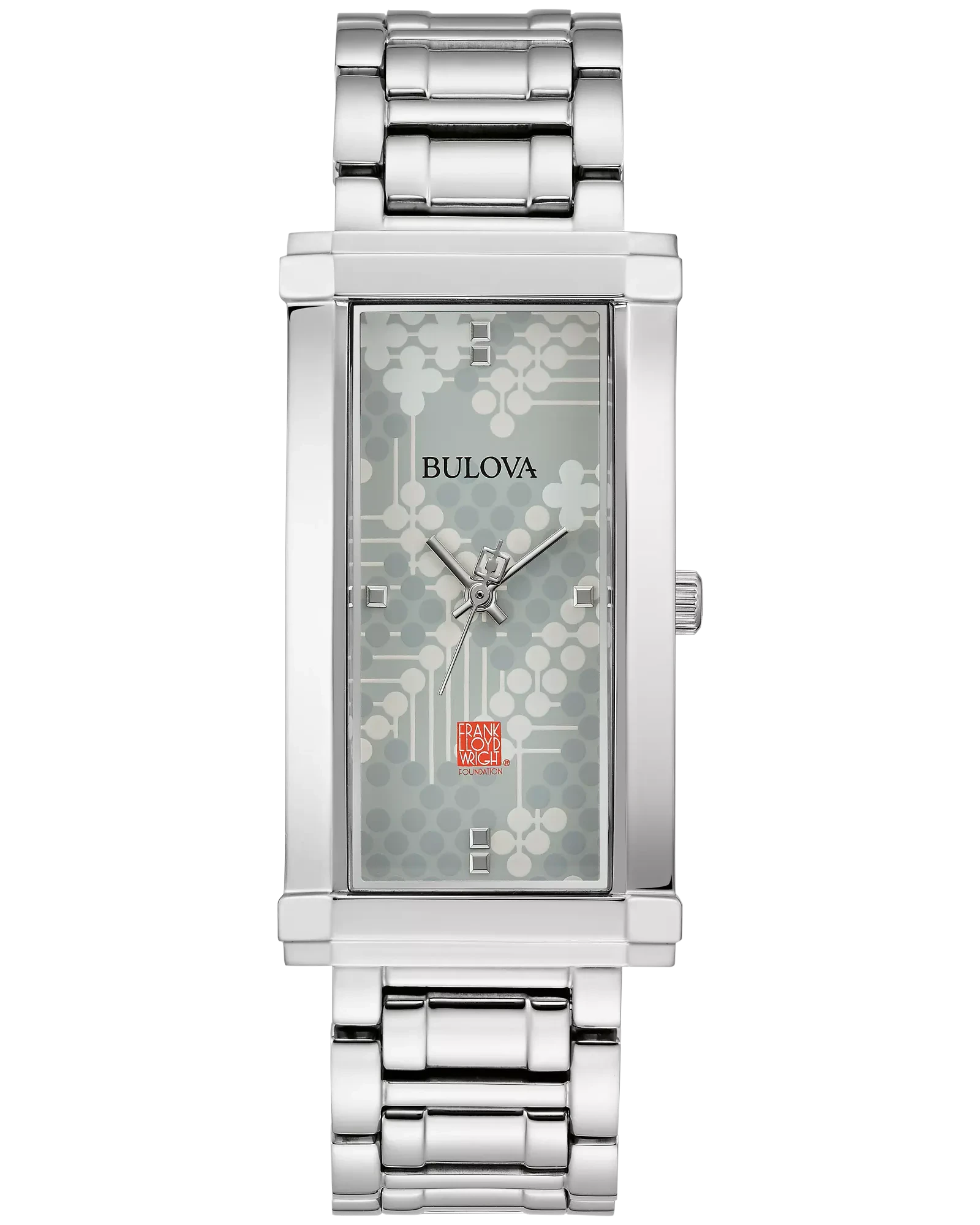 Bulova Gray Dial Stainless Steel Bracelet Pattern #106 96L286